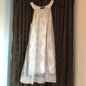 BCBG satin lace shell dress